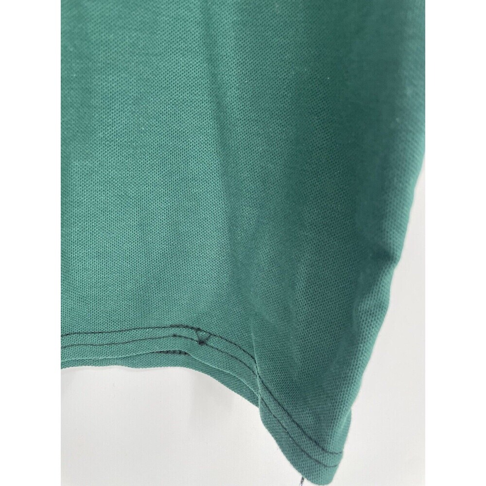 Vintage 90s DKNY Jeans Green Cream Chest Logo Graphic Print Ringer T-Shirt USA - Picture 10 of 10